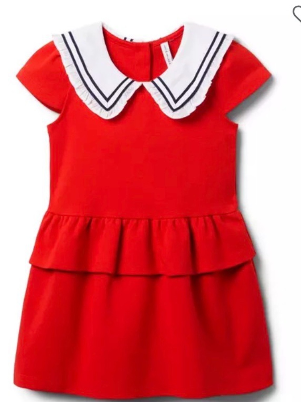 Janie and Jack Girls Red Sailor Collar Dress